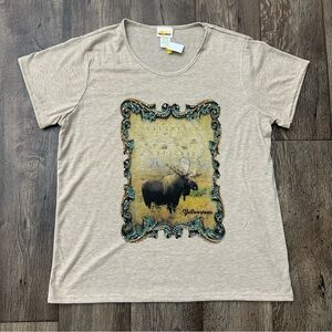 Sunshirt Yellowstone National Park Rhinestones T-shirt Women’s Size XL
